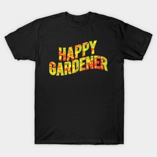 Happy Gardener Floral Decorative Theme T-Shirt